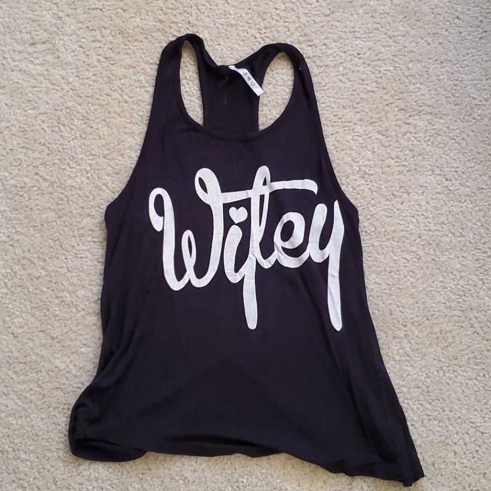Wifey Black Racerback Tank Top, Sz S